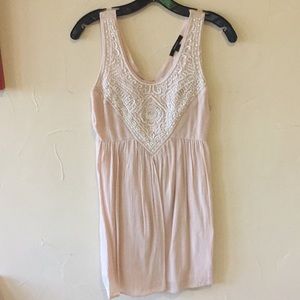 Light pink and white sequined dress